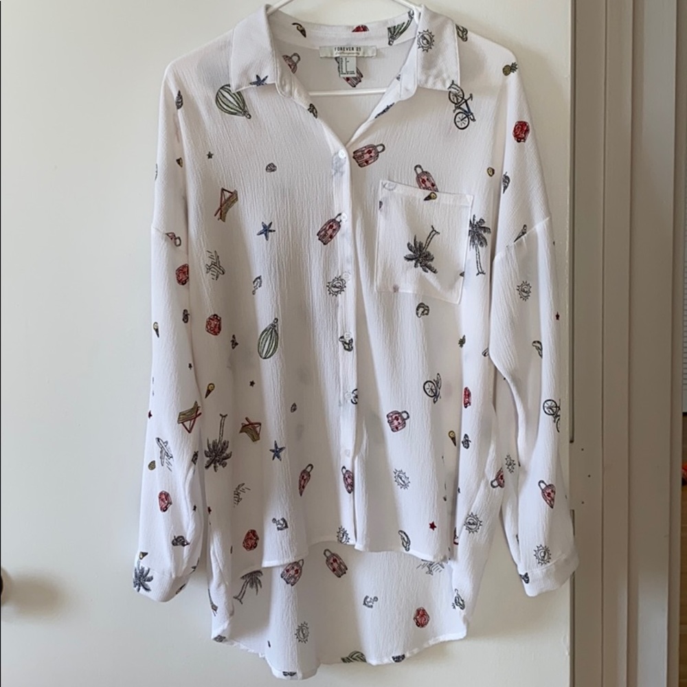 Whimsical print top